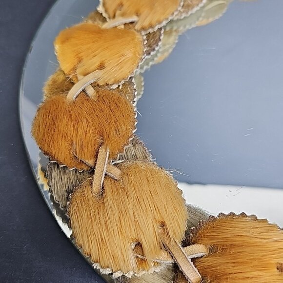 Vintage Deer Hair Belt Vintage Estimated 1950s To 1960s 30in To 36in Waist - Picture 2 of 9